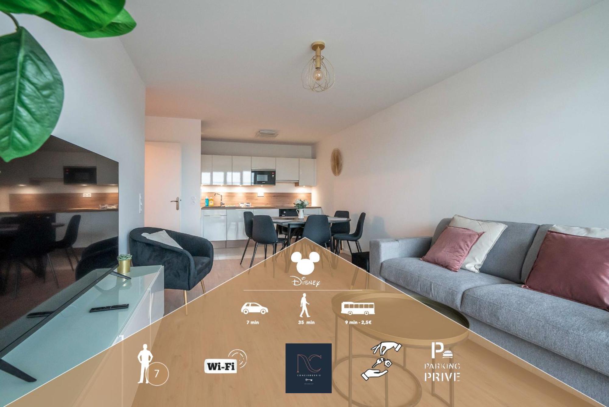 *Disneyland-Paris* 7Pers, Wifi, Netflix, Parking Serris Dış mekan fotoğraf